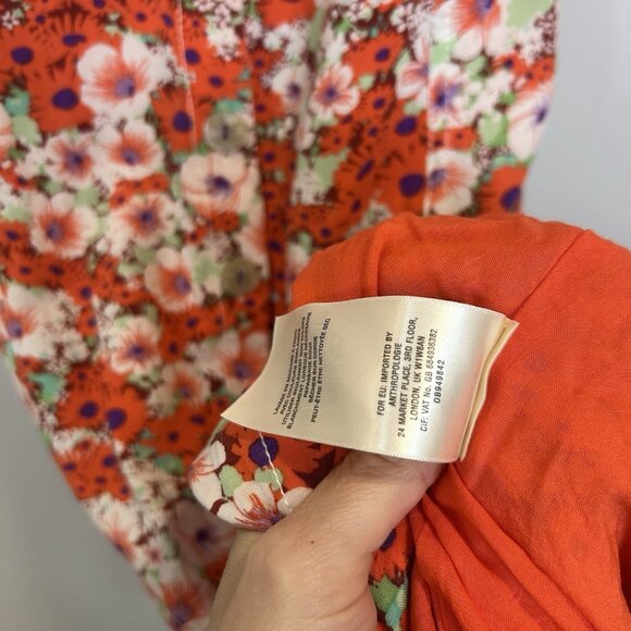 Anthropologie Maeve Tate Sundress Floral Midi Dress Women's Size 6 Button Front - Picture 8 of 11